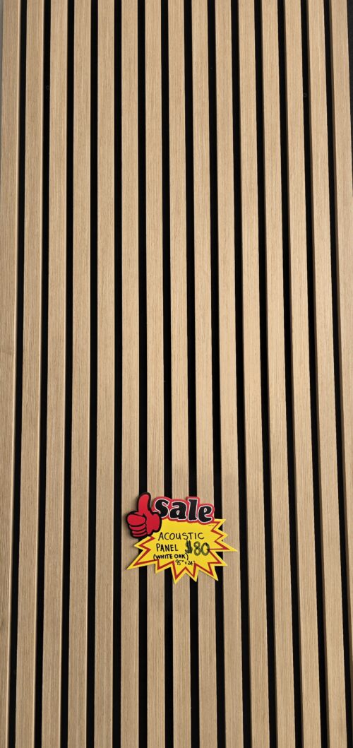 Acoustic Wood Decorative Panel - White Oak